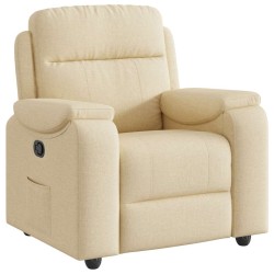 Fauteuil inclinable Crème Tissu 