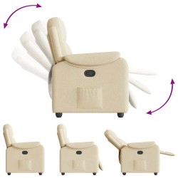 Fauteuil inclinable Crème Tissu 