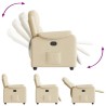 Fauteuil inclinable Crème Tissu 