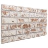 Panneaux muraux 3D 10 pcs rouge et blanc 100x50 cm EPS 