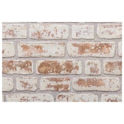 Panneaux muraux 3D 10 pcs rouge et blanc 100x50 cm EPS 