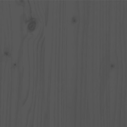 Cadre de lit sans matelas gris 150x200 cm bois massif 