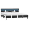 Cadre de lit avec LED Gris Similicuir 120 x 200 cm 