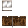 Ensemble de meubles de salle de bain 3 pcs Chêne fumé 