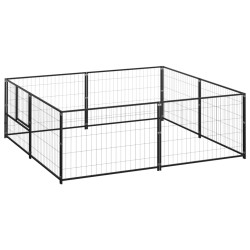 Chenil Noir 4 m² Acier 