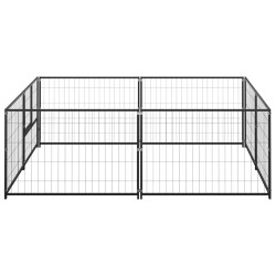 Chenil Noir 4 m² Acier 