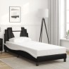 Cadre de lit avec LED sans matelas noir et blanc 90x200 cm 