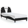 Cadre de lit avec LED sans matelas noir et blanc 90x200 cm 