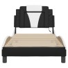 Cadre de lit avec LED sans matelas noir et blanc 90x200 cm 