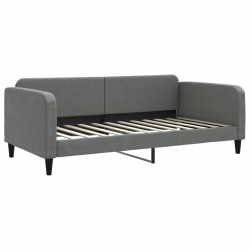 Lit de repos gris foncé 100x200 cm tissu 