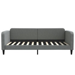 Lit de repos gris foncé 100x200 cm tissu 
