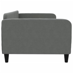 Lit de repos gris foncé 100x200 cm tissu 