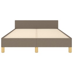 Cadre de lit sans matelas taupe 120x190 cm tissu 