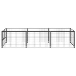 Chenil Noir 3 m² Acier 