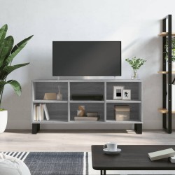 Meuble TV sonoma gris 103,5x30x50 cm bois d'ingénierie 