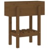 Jardinière marron miel 62x30x69 cm bois massif de pin  