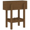 Jardinière marron miel 62x30x69 cm bois massif de pin  