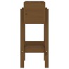 Jardinière marron miel 62x30x69 cm bois massif de pin  