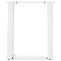 Pieds de table basse en U 2 pièces Blanc 28 x (42-43) cm Acier 