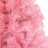 Sapin de Noël artificiel avec support rose 210 cm PVC 