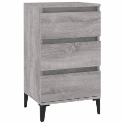 Table de chevet sonoma gris 40x35x70 cm bois d'ingénierie 