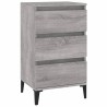 Table de chevet sonoma gris 40x35x70 cm bois d'ingénierie 