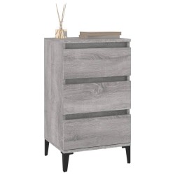 Table de chevet sonoma gris 40x35x70 cm bois d'ingénierie 