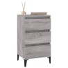 Table de chevet sonoma gris 40x35x70 cm bois d'ingénierie 
