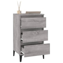 Table de chevet sonoma gris 40x35x70 cm bois d'ingénierie 