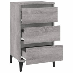 Table de chevet sonoma gris 40x35x70 cm bois d'ingénierie 