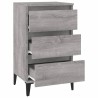 Table de chevet sonoma gris 40x35x70 cm bois d'ingénierie 
