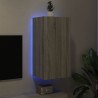 Meuble TV mural avec lumières LED sonoma gris 40,5x35x80 cm 