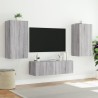 Meuble TV mural avec lumières LED sonoma gris 40,5x35x80 cm 