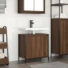 Meuble salle de bain lavabo chêne marron 60x34,5x60 cm 