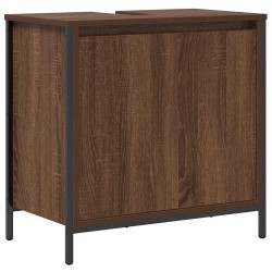 Meuble salle de bain lavabo chêne marron 60x34,5x60 cm 