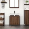 Meuble salle de bain lavabo chêne marron 60x34,5x60 cm 