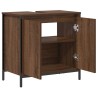 Meuble salle de bain lavabo chêne marron 60x34,5x60 cm 