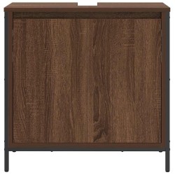 Meuble salle de bain lavabo chêne marron 60x34,5x60 cm 
