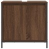 Meuble salle de bain lavabo chêne marron 60x34,5x60 cm 
