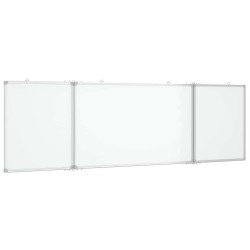 Tableau blanc magnétique pliable 160x60x1,7 cm aluminium 