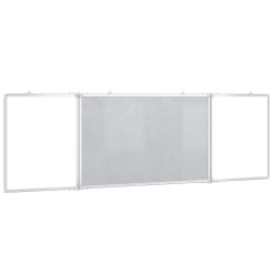 Tableau blanc magnétique pliable 160x60x1,7 cm aluminium 