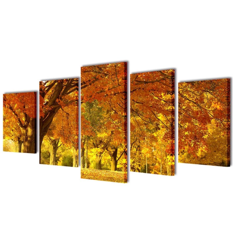 Set de toiles murales imprimées Érable 200 x 100 cm 