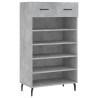 Armoire à chaussures gris béton 60x35x105 cm bois d'ingénierie 