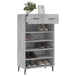 Armoire à chaussures gris béton 60x35x105 cm bois d'ingénierie 