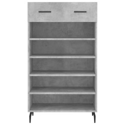 Armoire à chaussures gris béton 60x35x105 cm bois d'ingénierie 