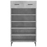 Armoire à chaussures gris béton 60x35x105 cm bois d'ingénierie 