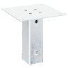 Bases de poteau carrées 12 pcs argent 46x46 mm acier galvanisé 