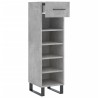 Armoire à chaussures gris béton 30x35x105 cm bois d'ingénierie 