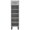 Armoire à chaussures gris béton 30x35x105 cm bois d'ingénierie 