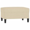Repose-pied Crème 70x55x41 cm Tissu 
